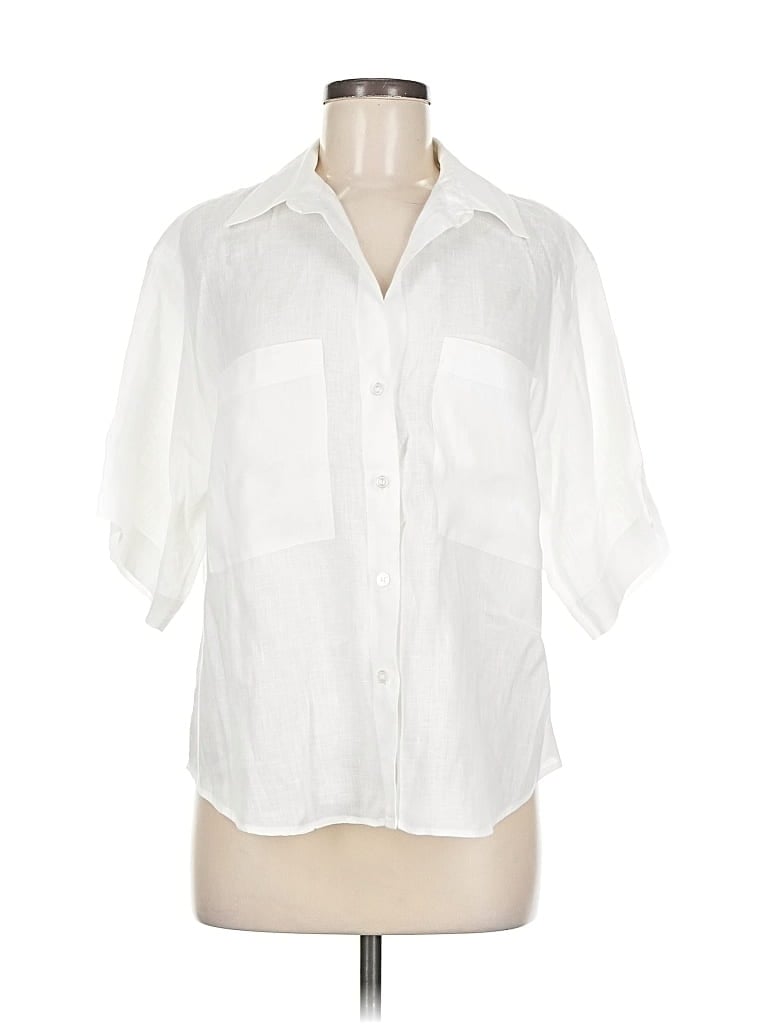 Pre-owned H&m Short Sleeve T-shirt In White