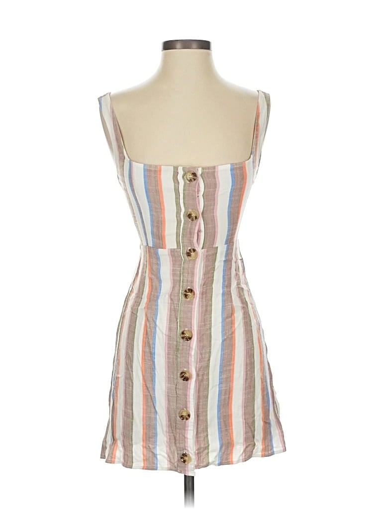 Pre-owned Show Me Your Mumu Sleeveless Top Tan Square Neckline Tops In Brown