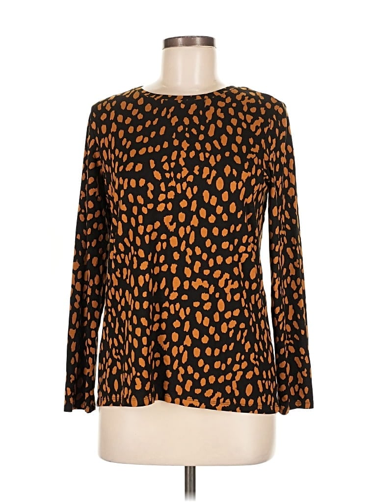 Pre-owned Chico's Long Sleeve Blouse In Orange