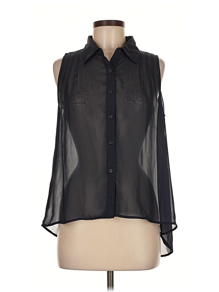 Pre-owned Mimi Chica Sleeveless Blouse In Black