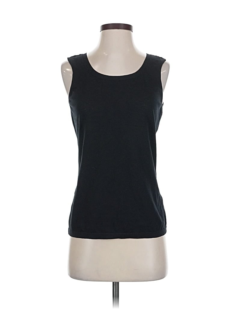 Pre-owned Lafayette 148 Sleeveless T-shirt In Black