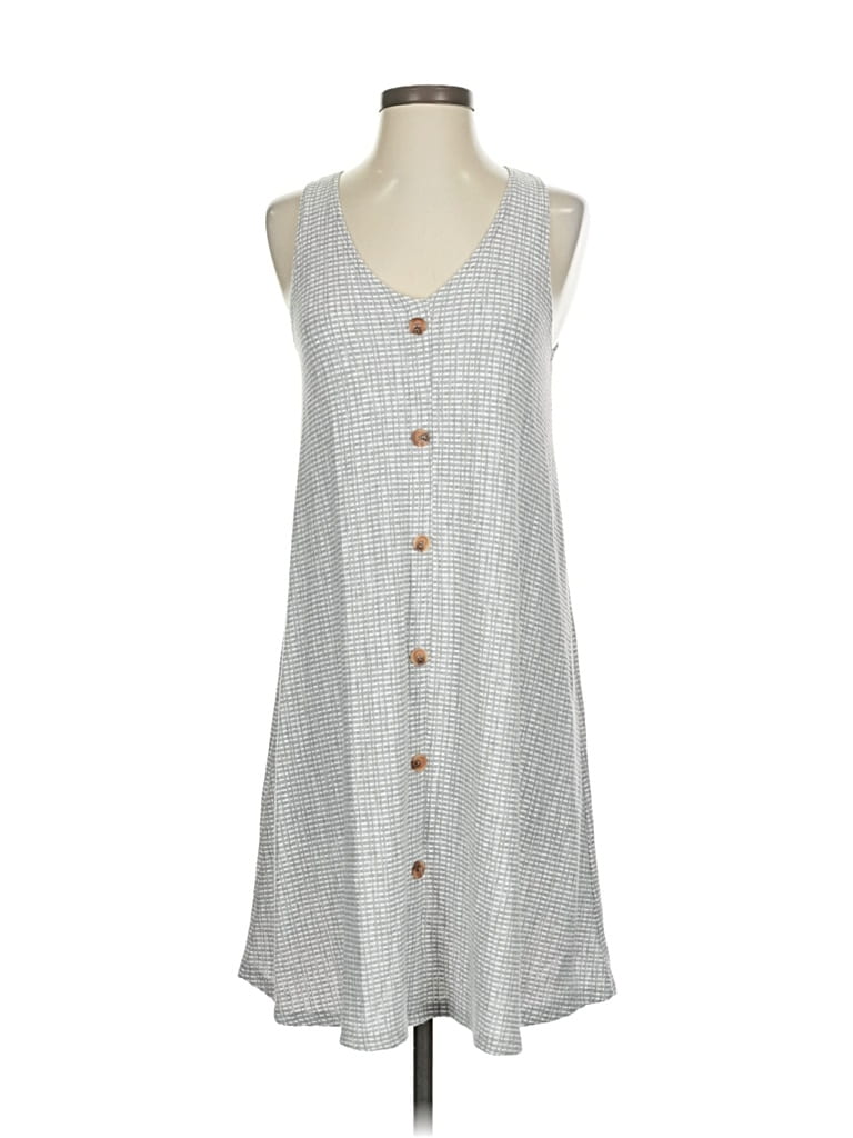 Pre-owned Caution To The Wind Casual Dress In Gray