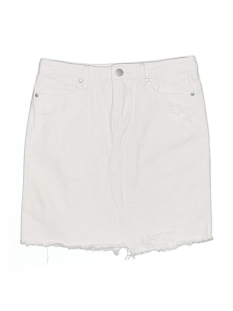 Pre-owned Joe's Jeans Kids' Denim Skirt In White