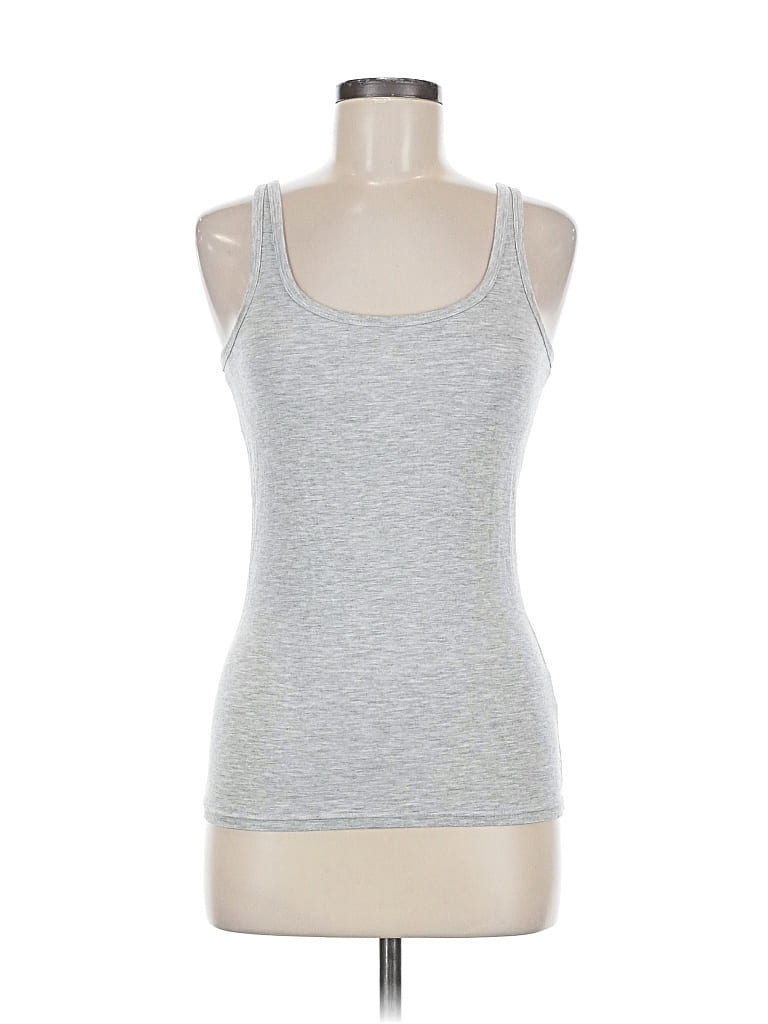 Pre-owned Hinge Tank Top Silver Halter Neckline Tops