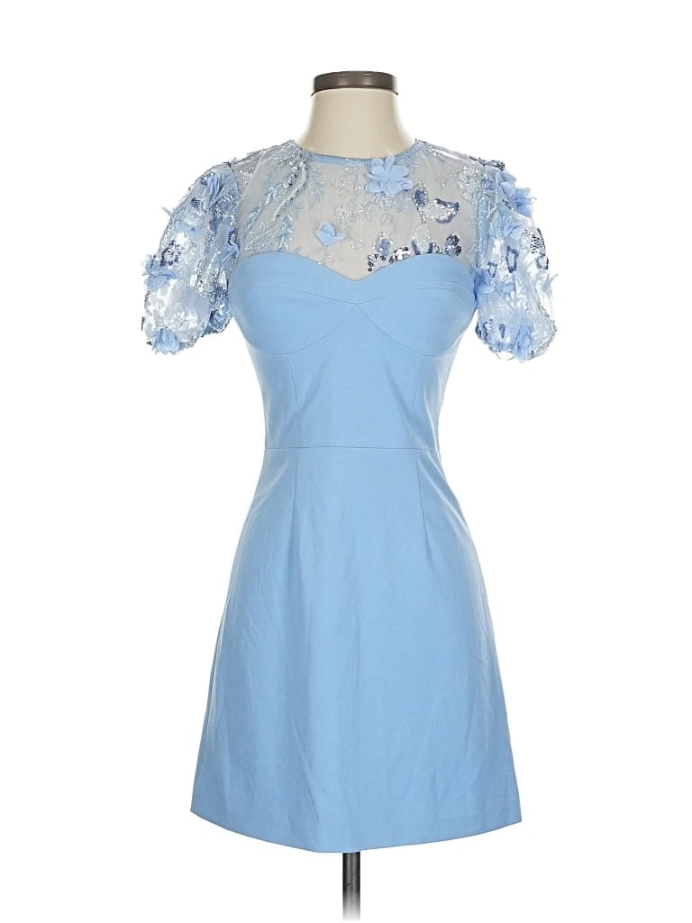 Pre-owned Dress The Population Cocktail Dress In Blue