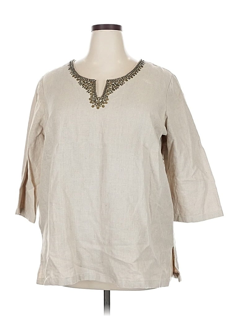 Pre-owned Michael Michael Kors 3/4 Sleeve Blouse In Brown