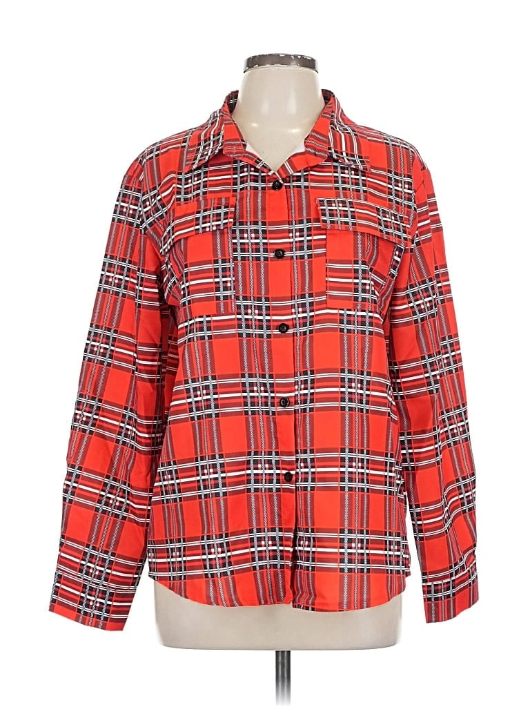 Pre-owned Unbranded Long Sleeve Blouse In Red