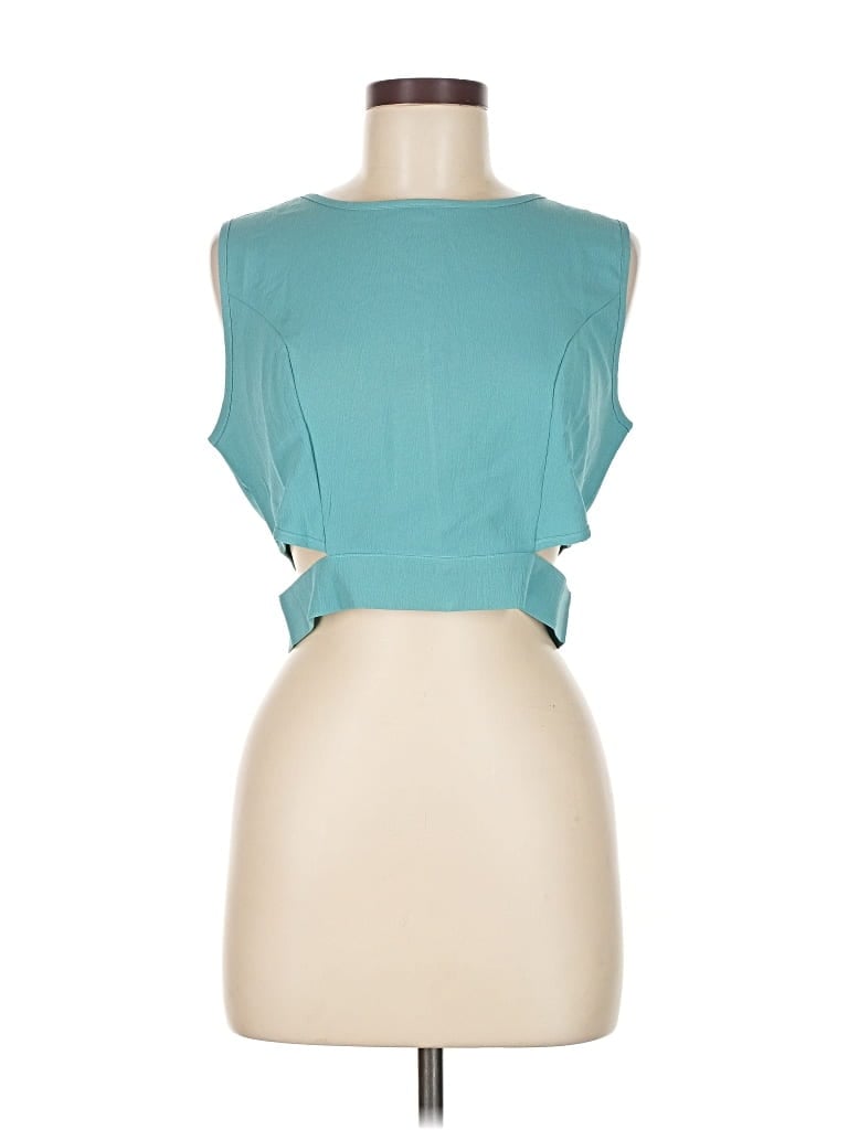 Pre-owned Unbranded Sleeveless Blouse In Blue