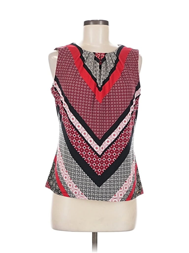 Pre-owned Calvin Klein Sleeveless Blouse In Red