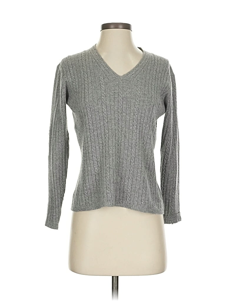 Pre-owned Belford Cashmere Pullover Sweater In Gray