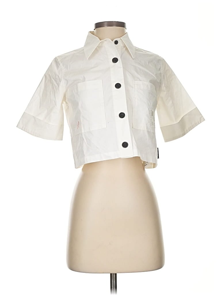 Assorted Brands Short Sleeve Blouse In Neutral