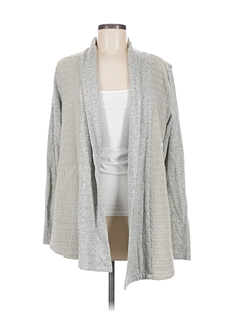 Pre-owned Lucky Brand Cardigan Sweater In Gray