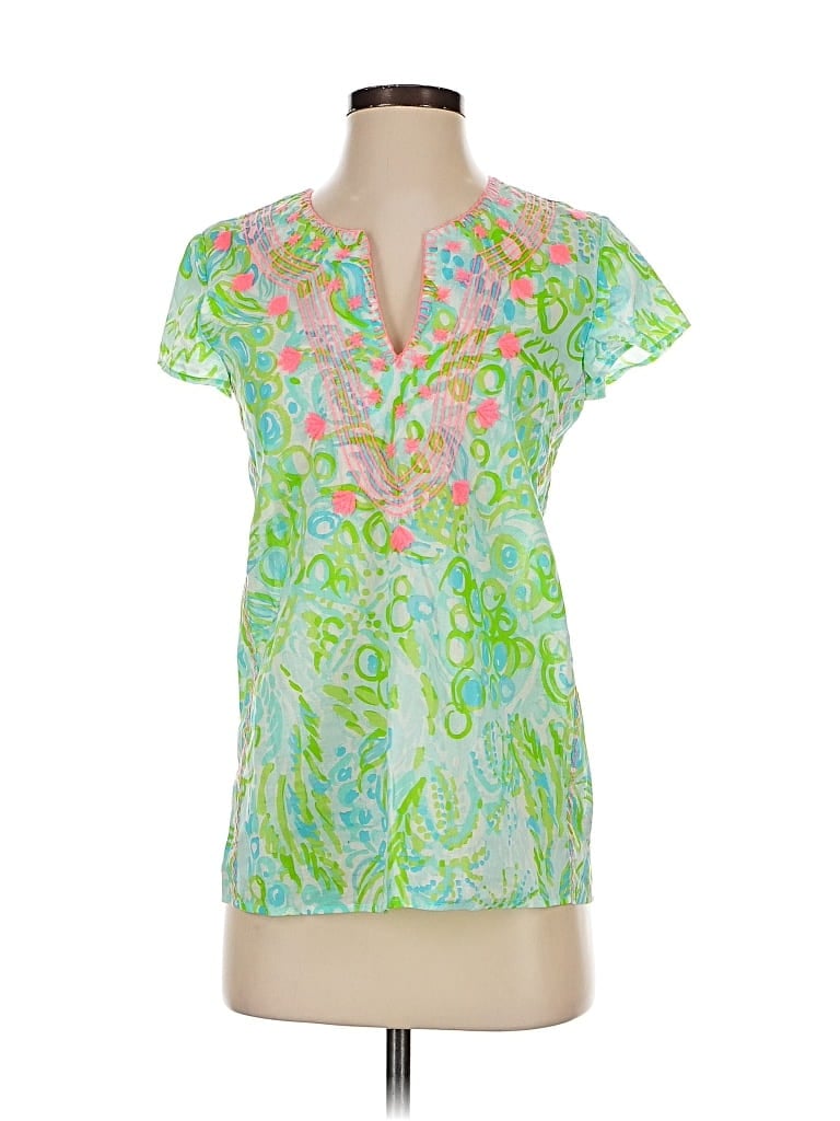 Pre-owned Lilly Pulitzer Short Sleeve T-shirt In Green