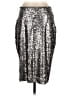 Express Outlet 100% Polyester Metallic Silver Formal Skirt Size 4 - photo 1