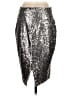 Express Outlet 100% Polyester Metallic Silver Formal Skirt Size 4 - photo 2