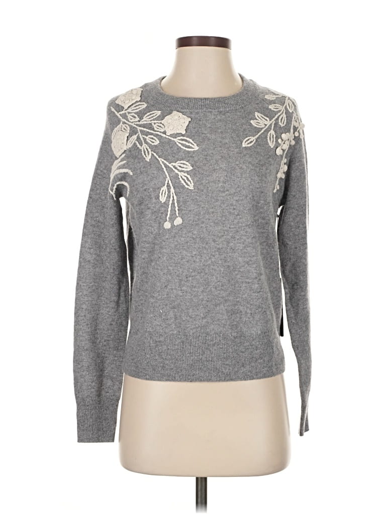 Tahari Cashmere Pullover Sweater In Gray
