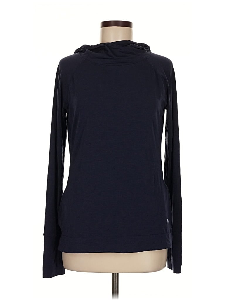 Pre-owned Gap Fit Long Sleeve Turtleneck In Blue