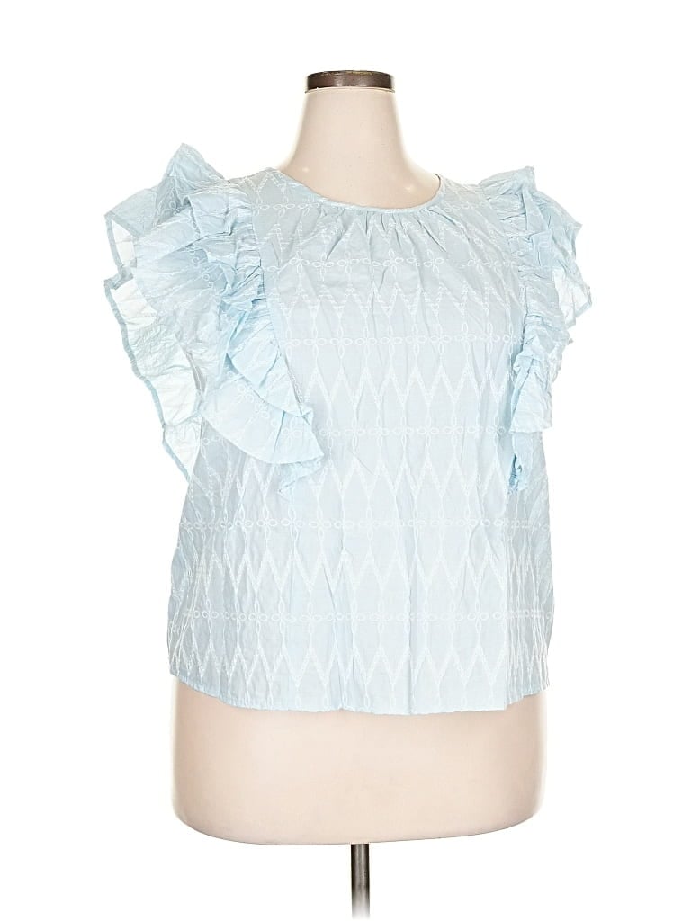 Pre-owned Universal Thread Sleeveless Blouse In Blue