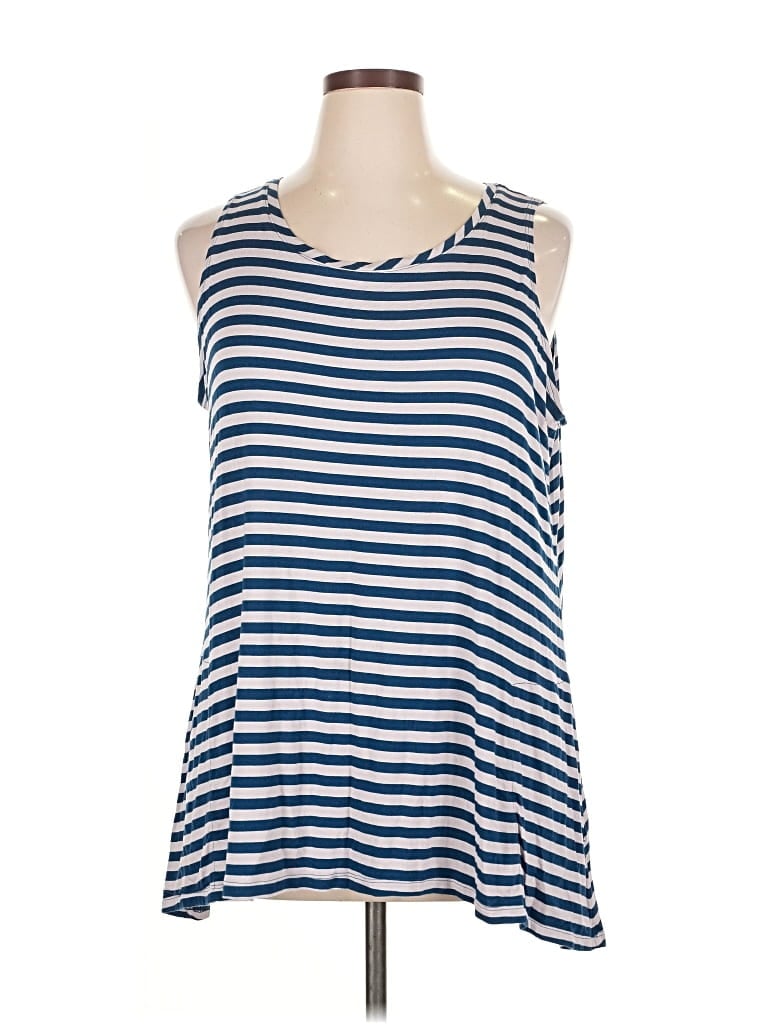 Pre-owned Logo By Lori Goldstein Sleeveless T-shirt In Blue