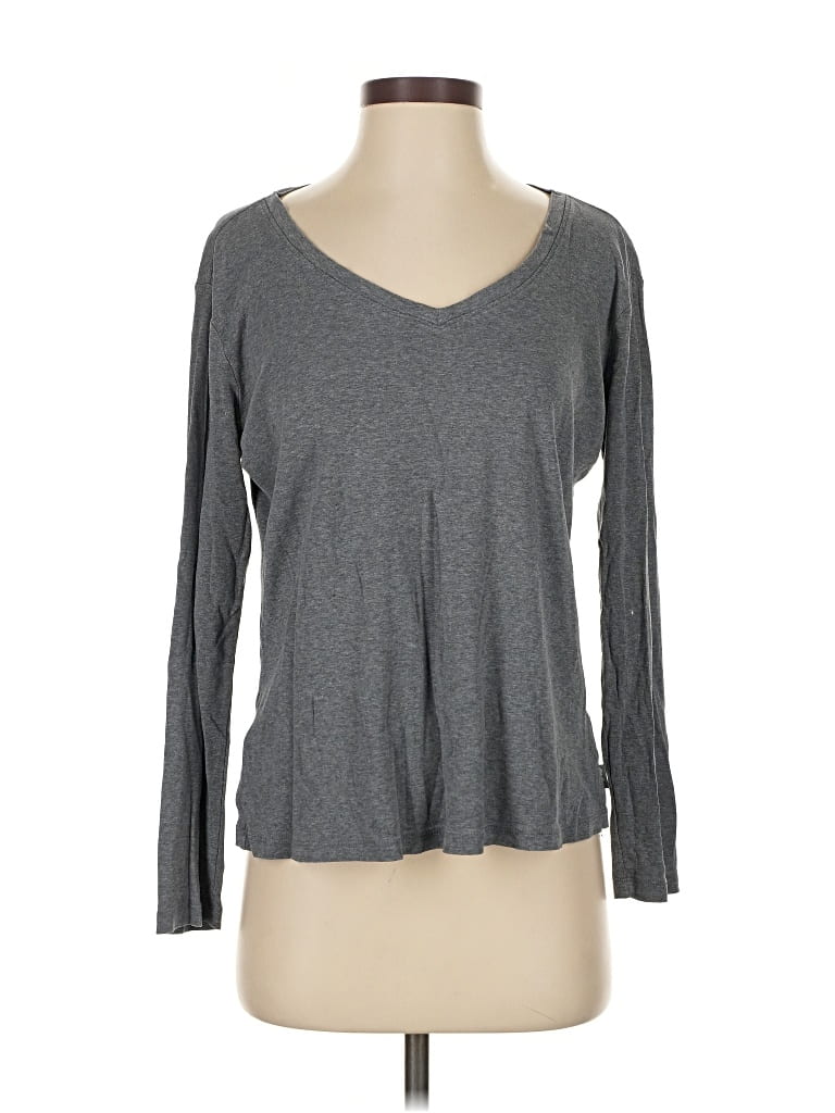 Pre-owned Eddie Bauer 3/4 Sleeve T-shirt In Gray