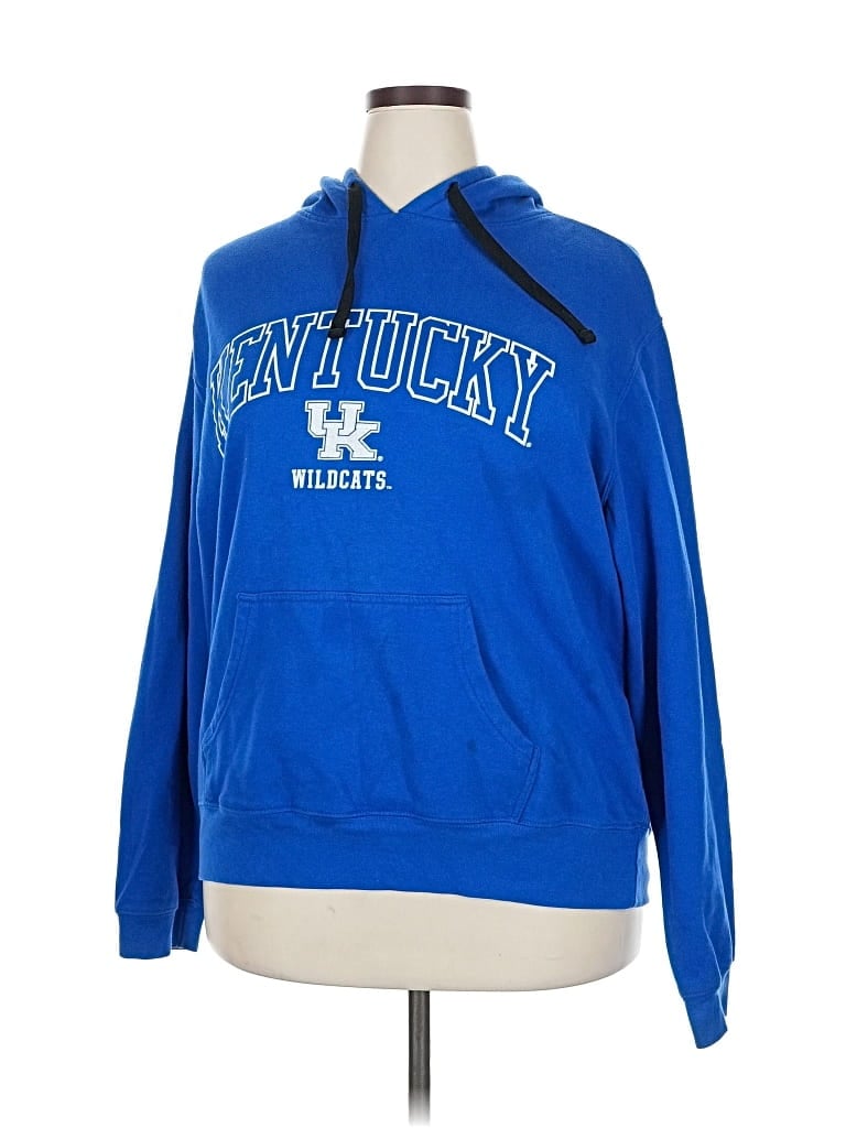 Pre-owned Assorted Brands Pullover Hoodie In Blue