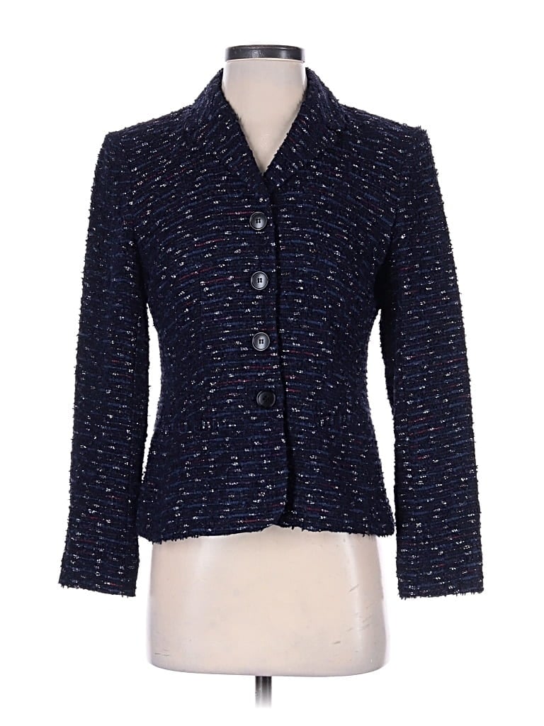 Pre-owned Lafayette 148 Blazer Jacket In Blue