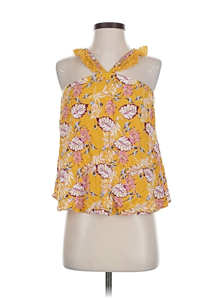 Pre-owned Sophie Rue Sleeveless Blouse In Yellow