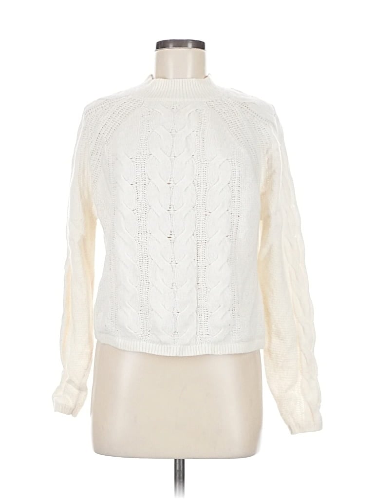 Pre-owned Banana Republic Wool Pullover Sweater In White