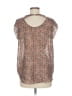 Unbranded 100% Polyester Tweed Brown Short Sleeve T-Shirt Size M - photo 2
