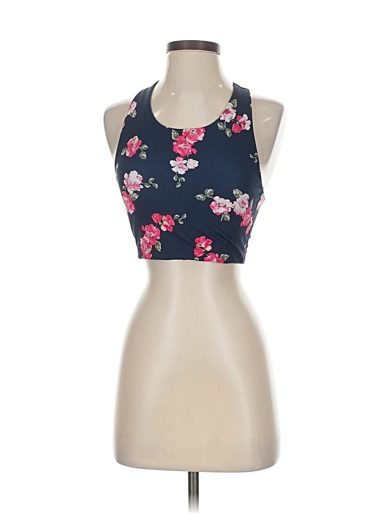 Pre-owned Gap Fit Tank Top Blue Halter Neckline Tops