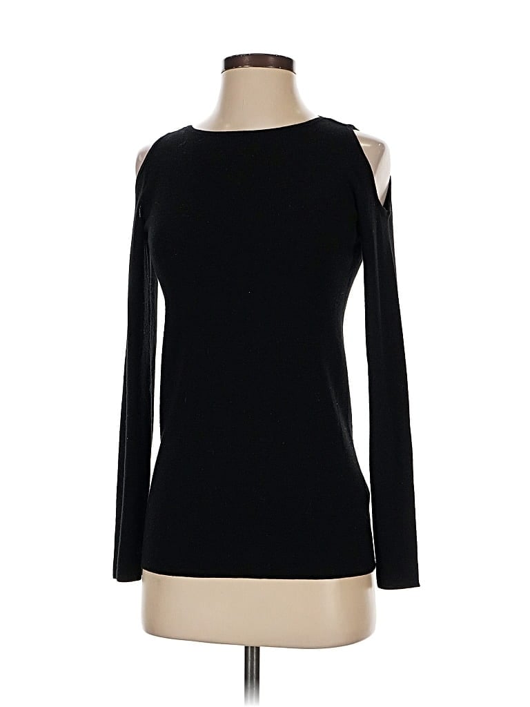 Pre-owned Lafayette 148 Long Sleeve T-shirt In Black