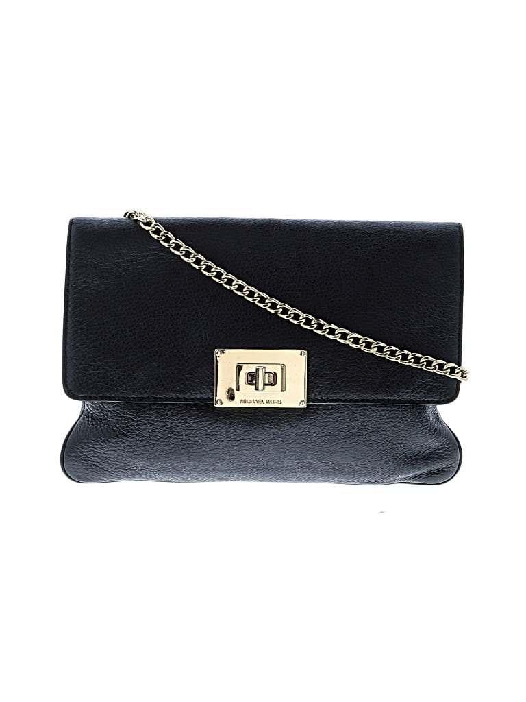 Pre-owned Michael Michael Kors Leather Clutch In Black