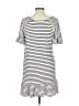 Max Studio Stripes White Casual Dress Size L (estimated) - photo 2
