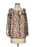 Studio M 100% Polyester Brown 3/4 Sleeve Blouse Size XS - photo 1