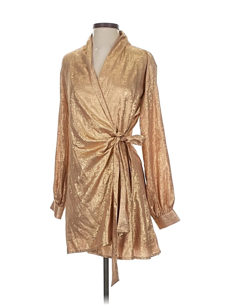 Pre-owned Lost + Wander Cocktail Dress In Gold