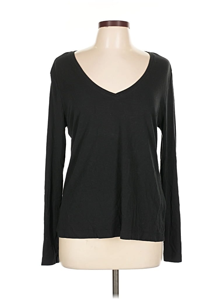 Pre-owned Banana Republic Factory Store Long Sleeve T-shirt In Black