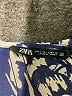 Zara Print Blue Long Sleeve Blouse Size S - photo 7
