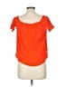 Old Navy Orange Short Sleeve Blouse Size L - photo 2