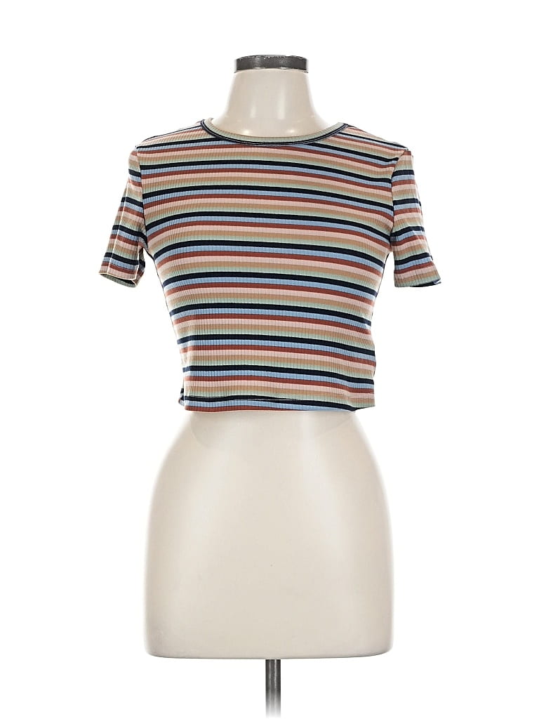 Pre-owned Dazy Short Sleeve Turtleneck In Brown