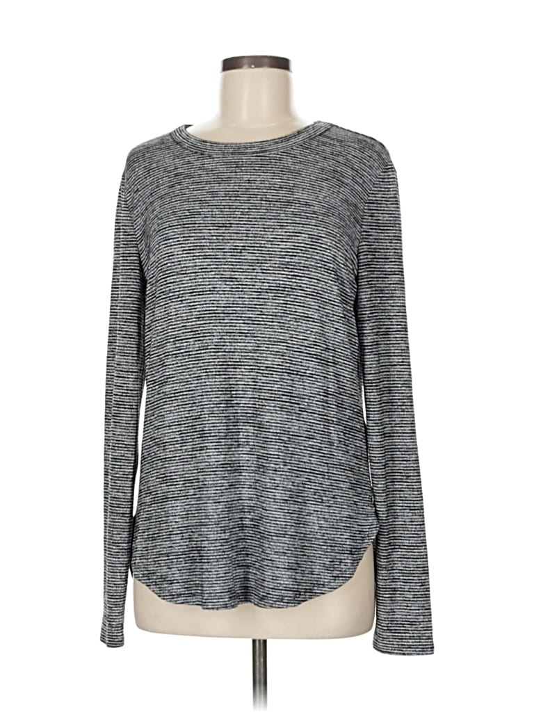Pre-owned Banana Republic Long Sleeve T-shirt In Gray