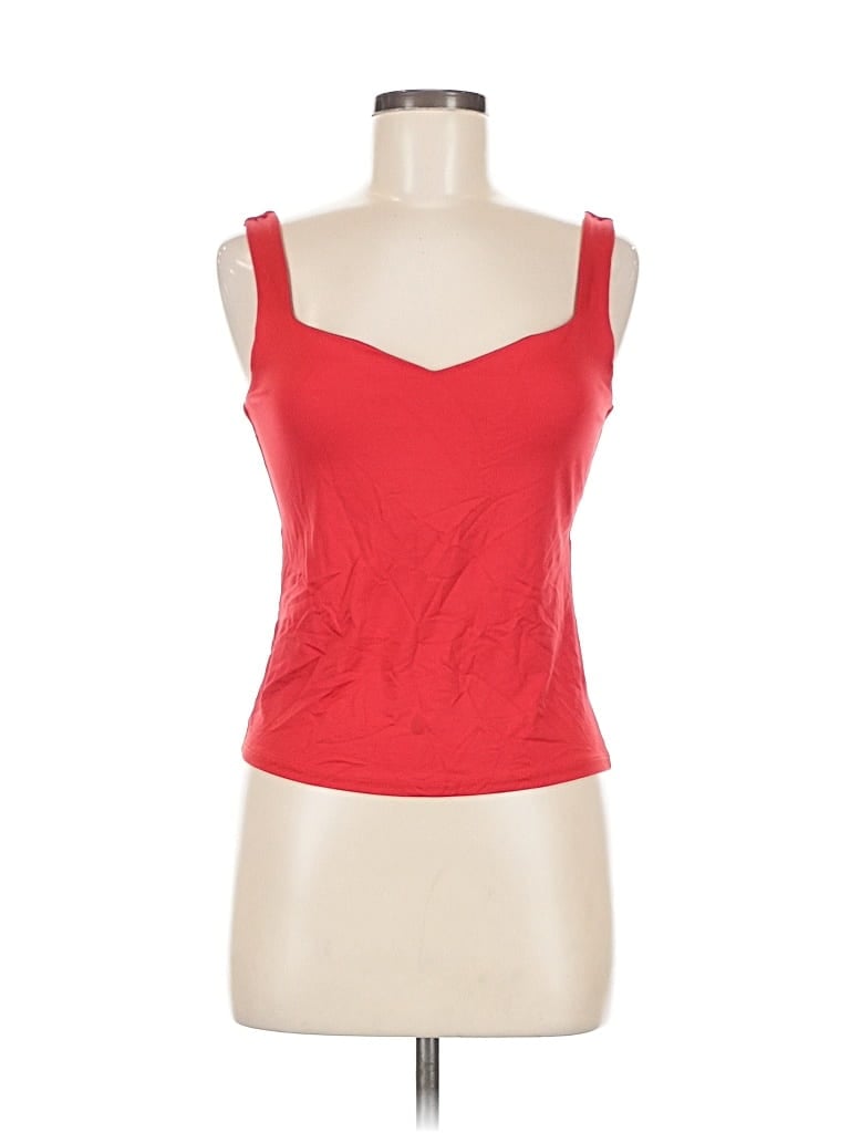 Pre-owned Mng Sleeveless Top Red Sweetheart Neckline Tops