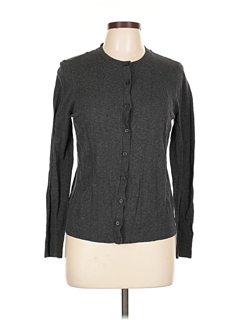 Pre-owned Ann Taylor Loft Outlet Cardigan Sweater In Gray