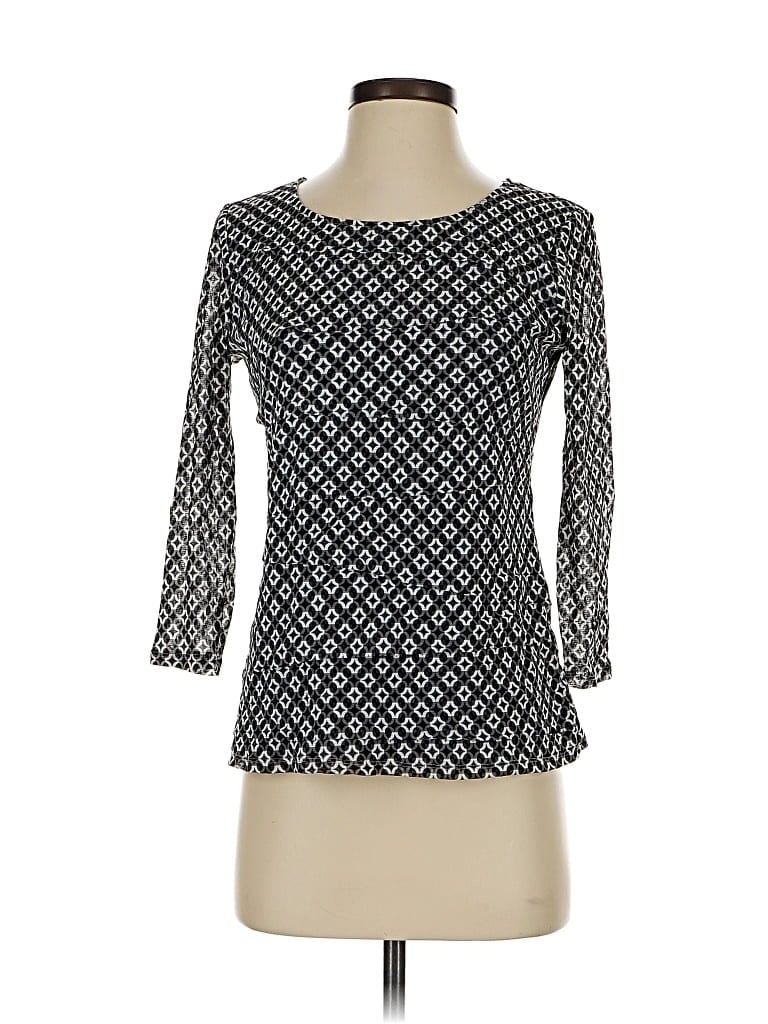 Pre-owned Alfani 3/4 Sleeve T-shirt In Black