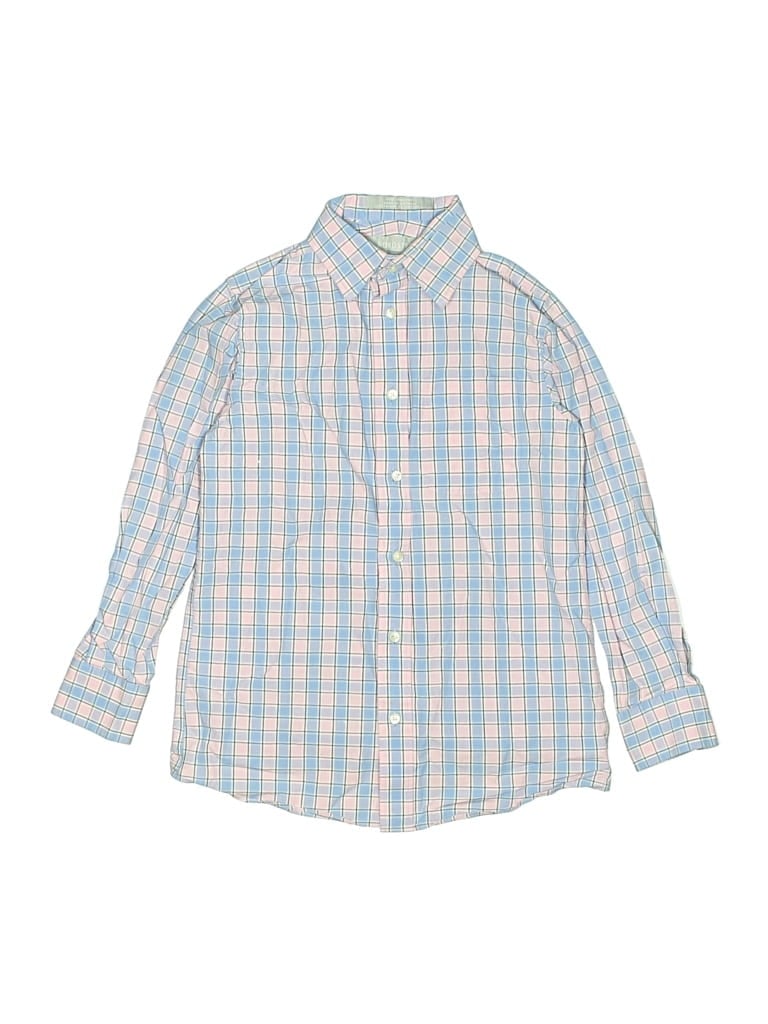 Pre-owned Nordstrom Kids' Long Sleeve Button Down Shirt In Blue