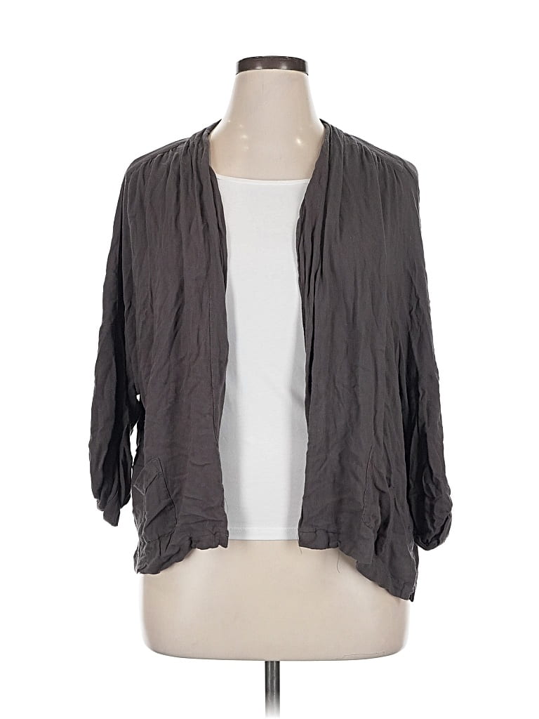 Pre-owned Red By Bke 3/4 Sleeve Blouse In Gray