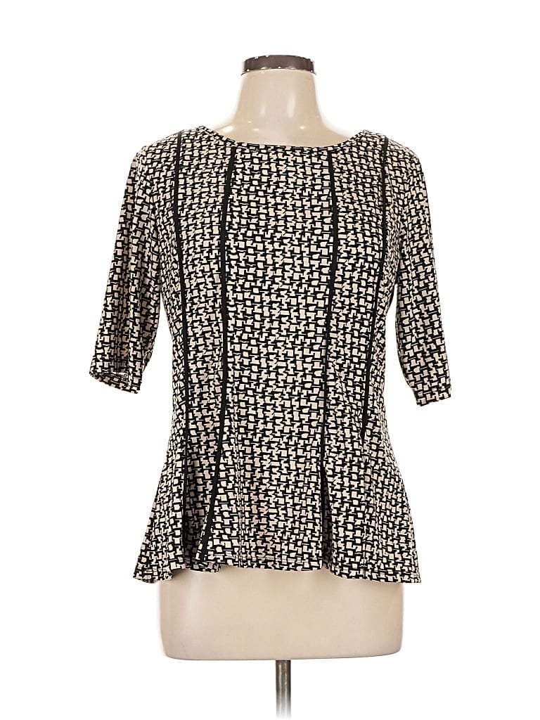 Pre-owned Assorted Brands 3/4 Sleeve Blouse In Black