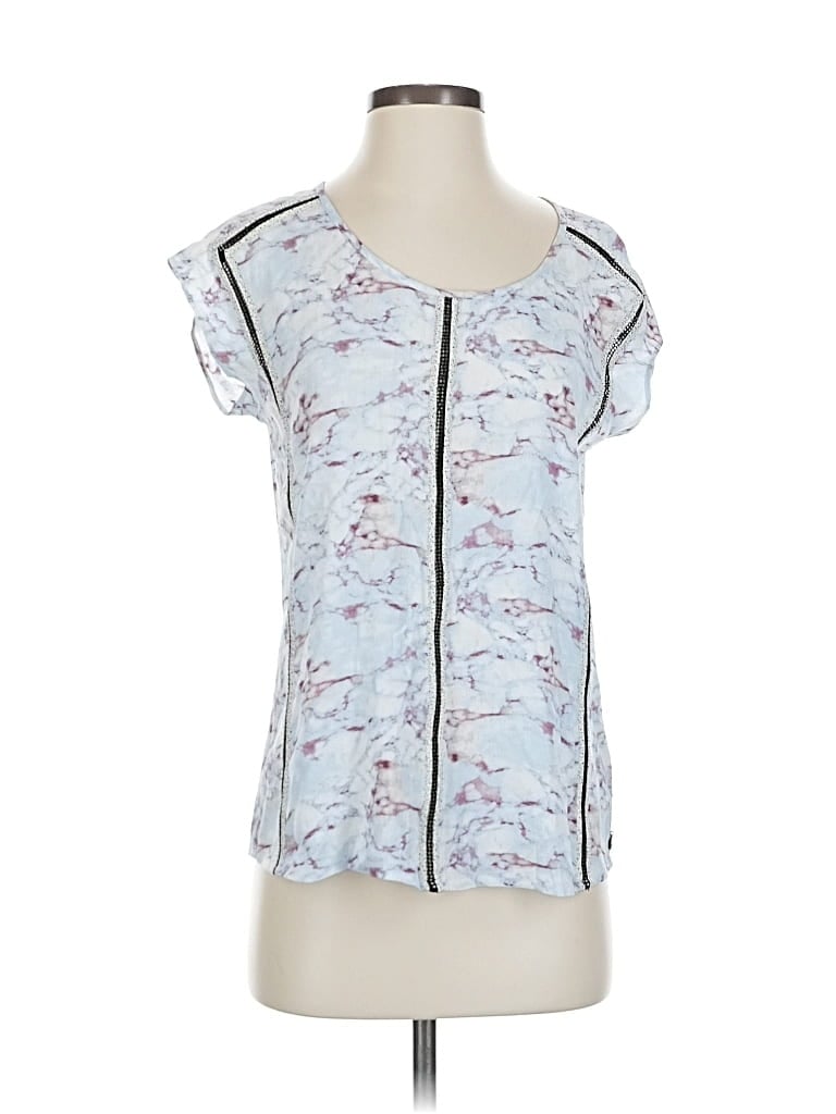 Pre-owned Maison Scotch Short Sleeve Blouse In Silver