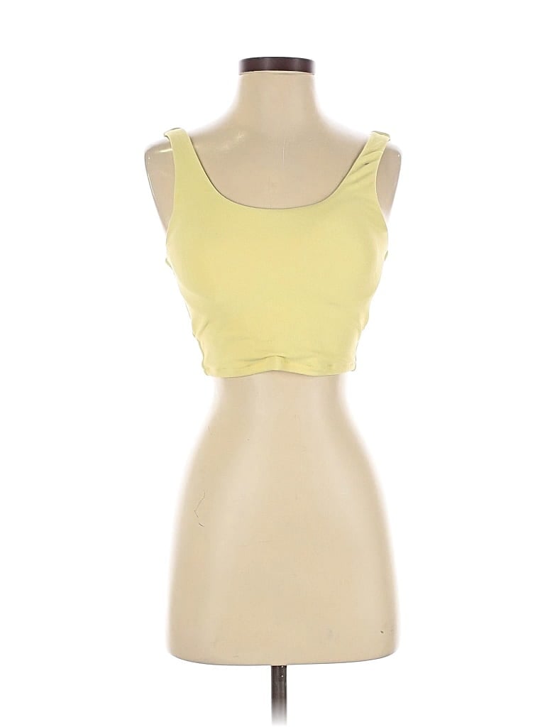 Pre-owned Calia Sleeveless Top Yellow Sweetheart Neckline Tops