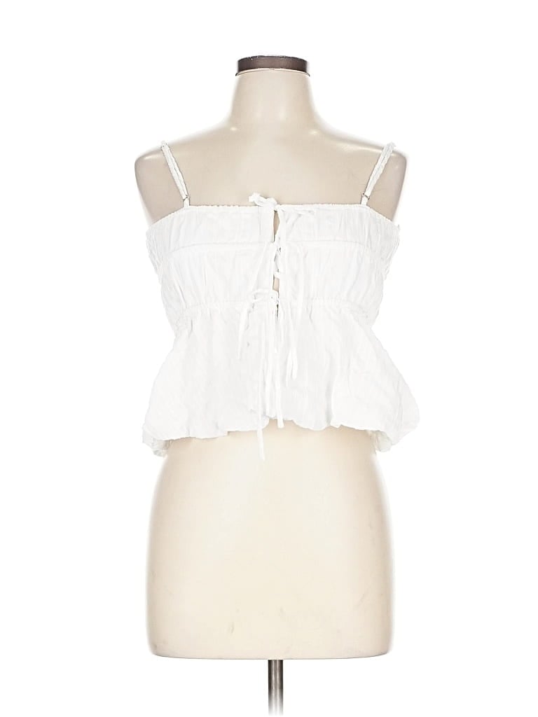 Pre-owned Kirious Sleeveless Blouse In White
