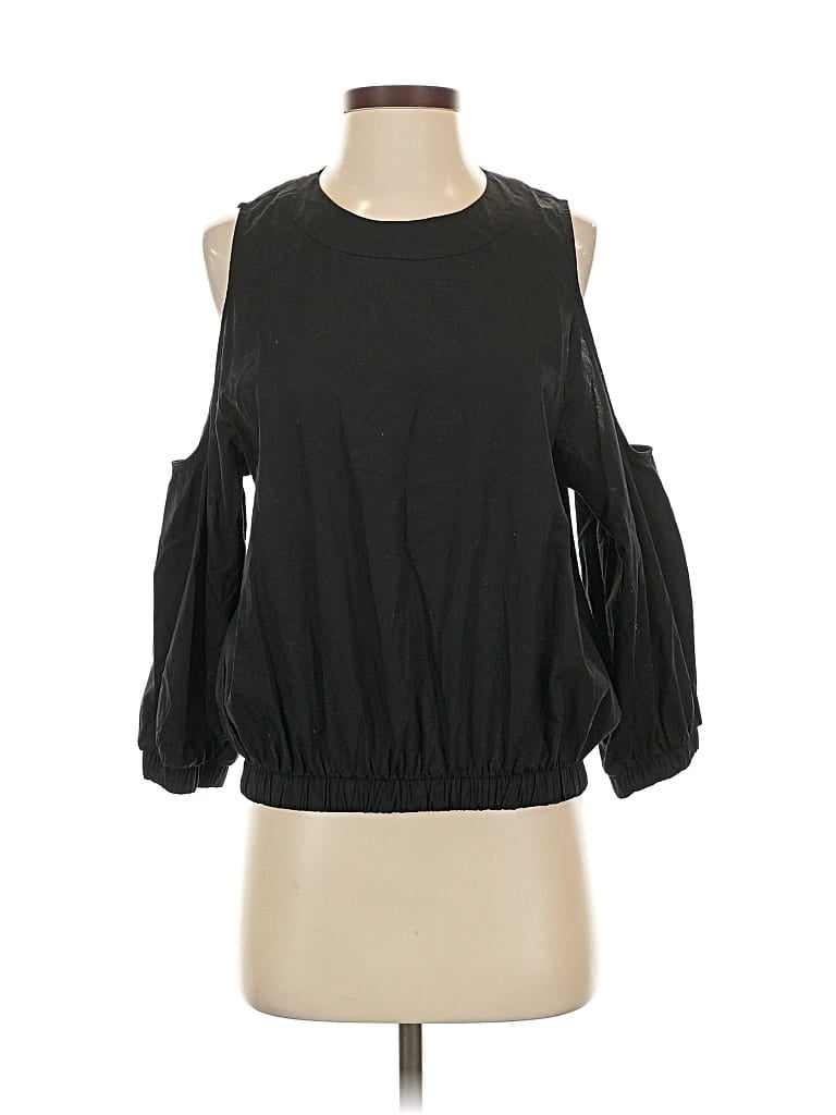 Pre-owned Evereve Tank Top Black Cold Shoulder Neckline Tops